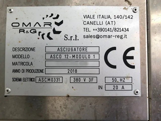 Dryer Tunnel Omar 2018