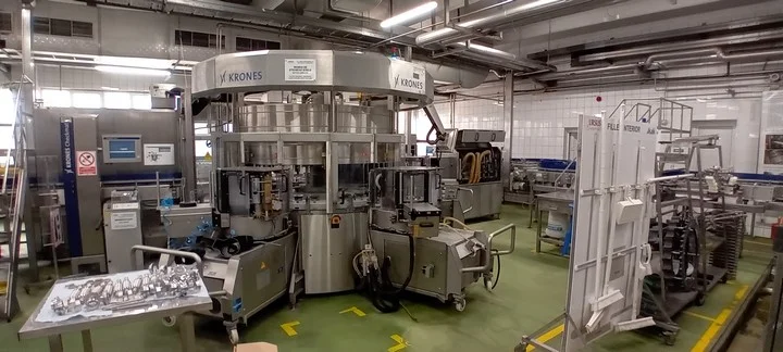 Krones Isobaric Bottling Line for Beer in Glass Bottles