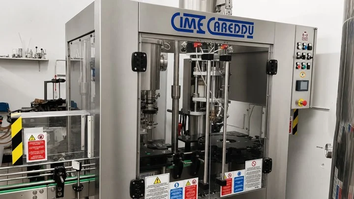 Reconditioned Cime Careddu filling monoblock for still beer with bottle fermentation, 8/1, for crown cap